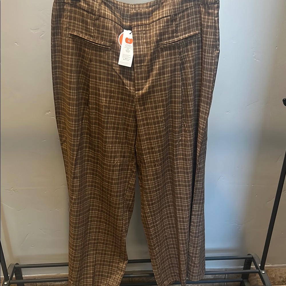 Brown Plaid Cider Pants